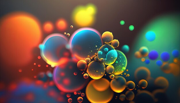 Fundo de cor brilhante abstrato Generative AI