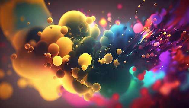 Fundo de cor brilhante abstrato Generative AI