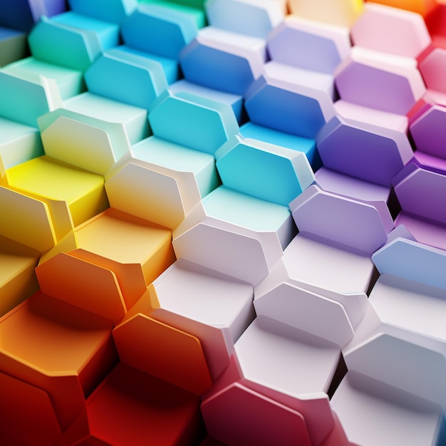 fundo de cor pastel abstrato formas geométricas coloridas fundo de arco-íris arte digital generativo