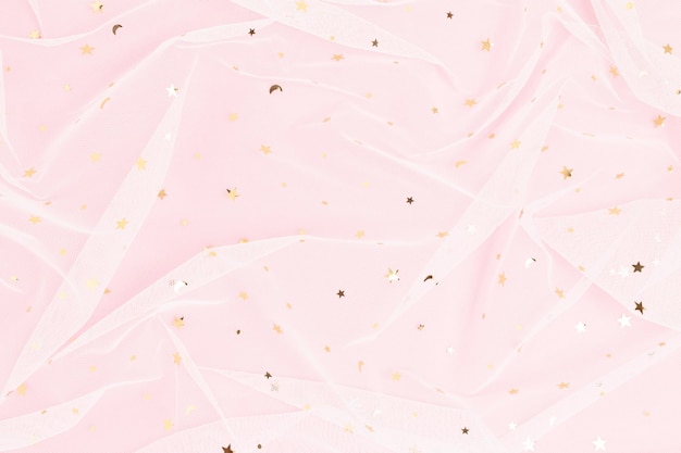 Fundo de cor pastel rosa com glitter dourado brilhante