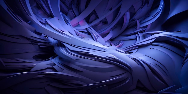Fundo de cores azul e violeta 3d abstrato cibernético