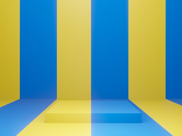 Fundo de corte de papel azul e amarelo