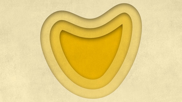 Foto fundo de corte de papel líquido abstrato amarelo