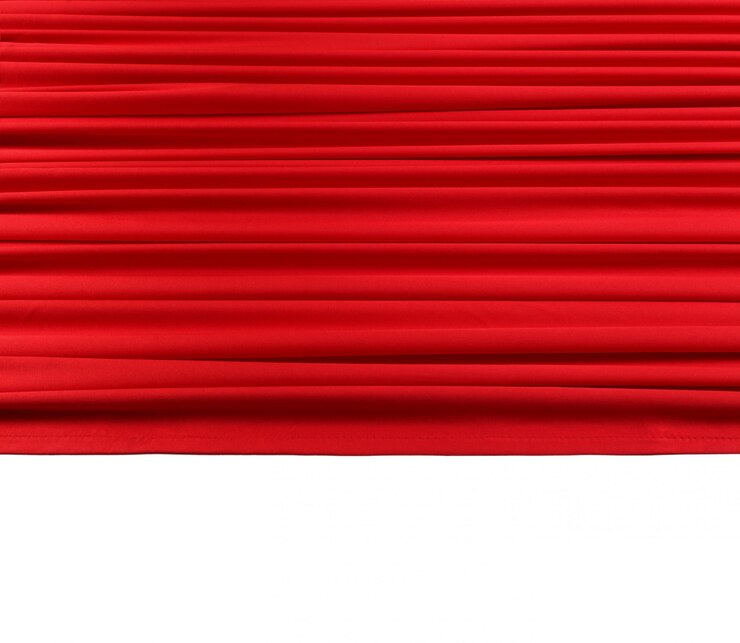 Foto fundo de cortina de seda vermelha