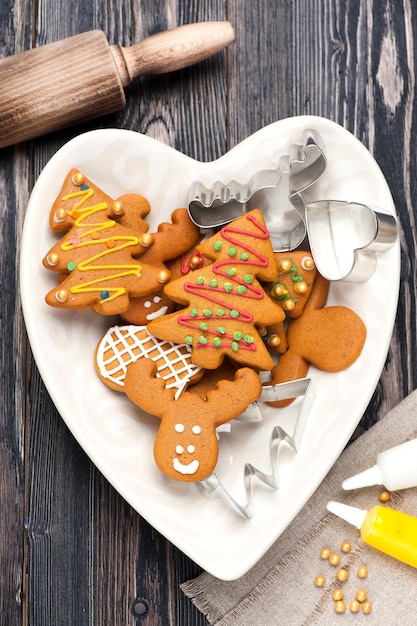 Fundo de cozimento de pão de gengibre de natal