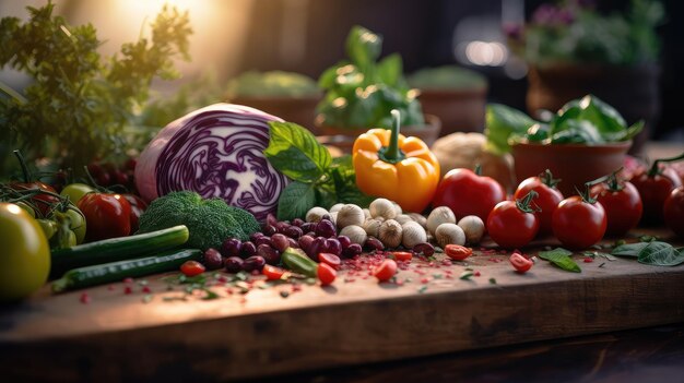 Fundo de cozinha de secretária de alimentos