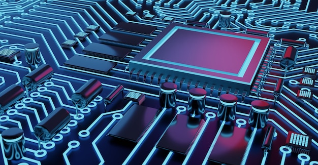 Fundo de CPU e chip de computador