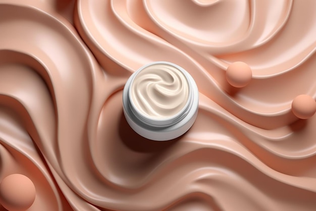 Fundo de creme cosmético criado com tecnologia de IA generativa ilustração de alta qualidade