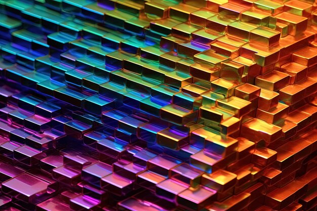 fundo de cubos holográficos abstratos Generativo Ai