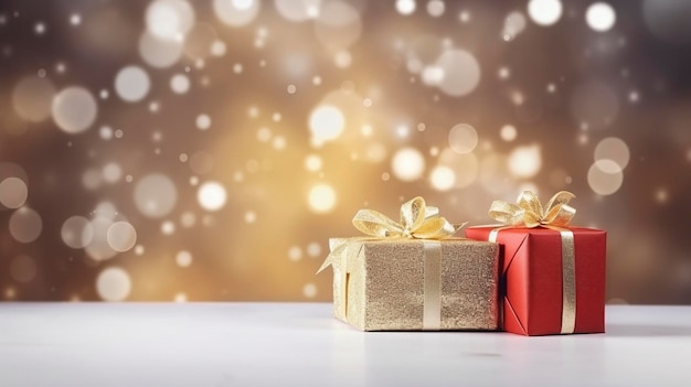 Fundo de decoração de presentes de Natal