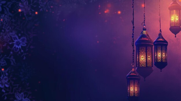 Foto fundo de decoração de ramadã belo mês sagrado eid mubarak fundo