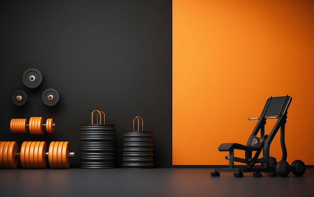 fundo de design de equipamentos de fitness de ilustração