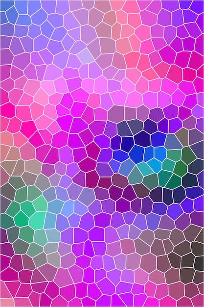 fundo de design de padrão violeta colorido abstrato com cristais hexagonais design de vitrais conc