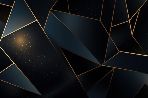 fundo de design de web de padrão escuro holográfico GOLD