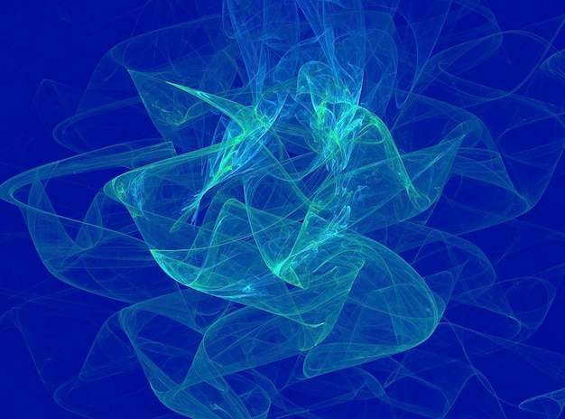 fundo de design feito com formas fractais na cor azul elétrico, design moderno e futurista para publicidade
