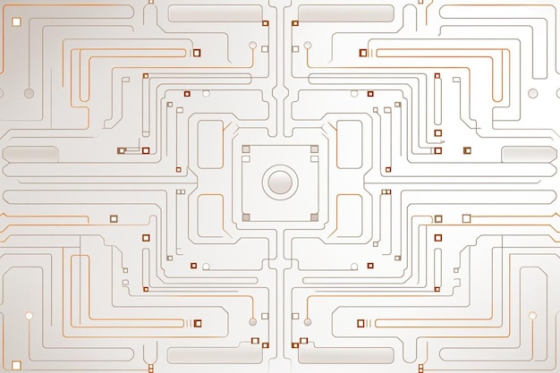 Foto fundo de diagrama de linhas de circuitos de tecnologia branca