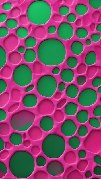 Fundo de diagrama de Voronoi rosa-verde