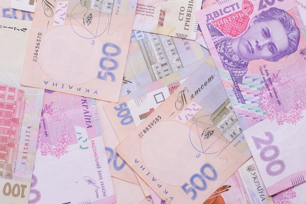 Fundo de dinheiro moderno ucraniano