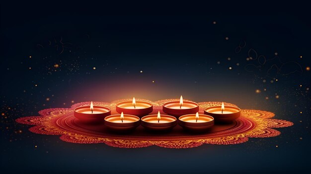 Foto fundo de diwali com espaço vazio para o texto