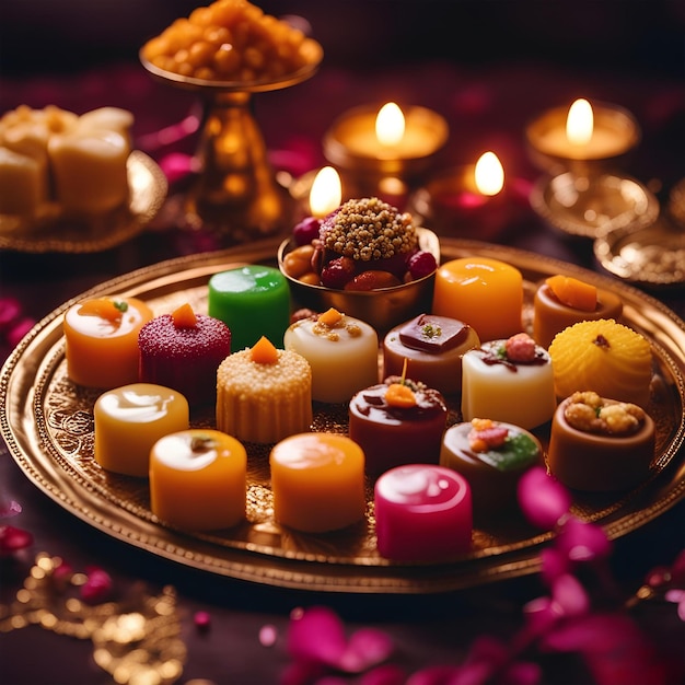 fundo de doces de diwali diwali