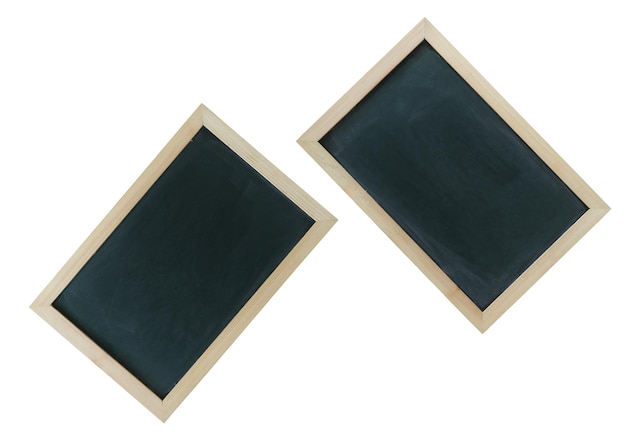 Foto fundo de dois quadros-negros com lousa suja esfregada