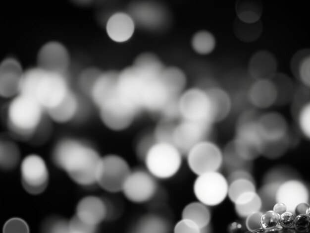 Foto fundo de efeito de luzes bokeh preto abstrato