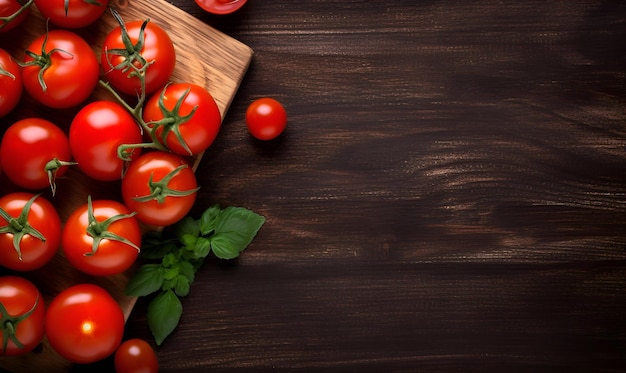 Fundo de espaço de cópia de tomate fresco