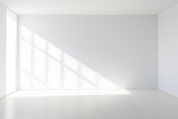 Fundo de estúdio branco abstrato para sala de apresentação do produto com sombras Exibir produto