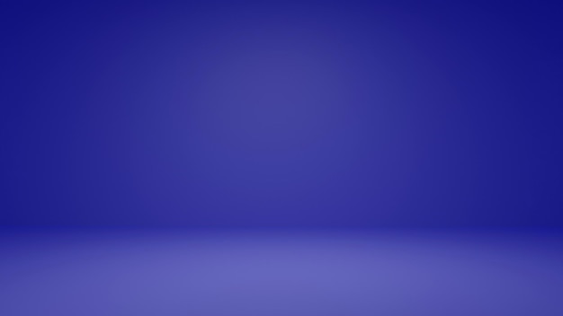 Fundo de estúdio de fotografia azul escuro pervinca para produtos. renderização em 3D