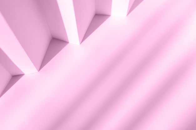 Fundo de estúdio rosa abstrato para apresentação do produto sala de cores vazia com sombras de janela exibir produto com pano de fundo desfocado