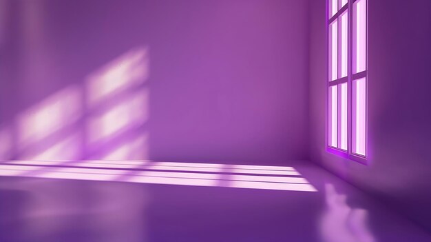 Fundo de estúdio roxo abstrato para apresentação de produto Sala vazia com sombras o IA gerativa