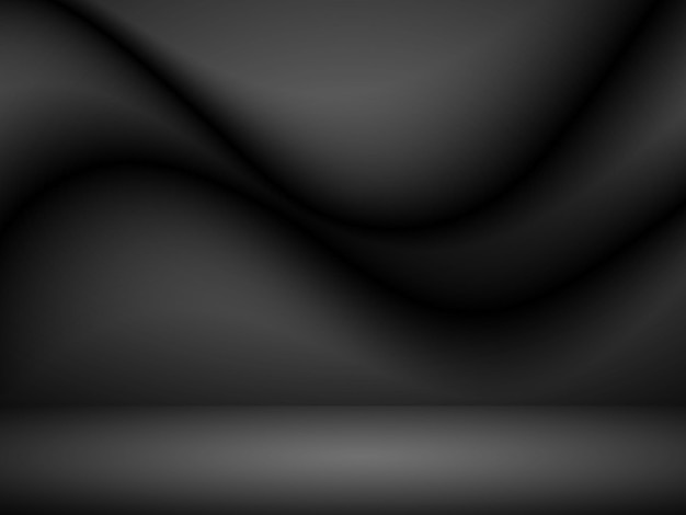 Fundo de estúdio simples gradiente preto e branco abstrato