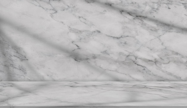 Fundo de estúdioTextura de granito de mármore com linha de sombra no fundo da paredeQuarto de estúdio vazio brancocinza com luz abstrata no piso de mármore naturalExibição de cenário de luxo para apresentação do produto