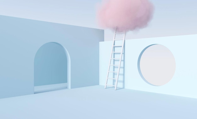 Fundo de exposição de renderização 3D