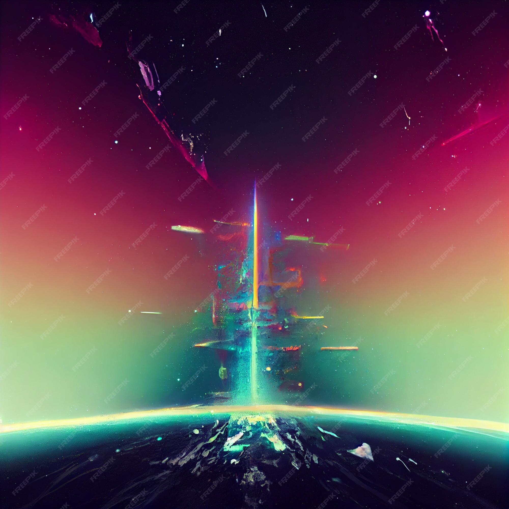 Fundo de falha universo abstrato com falha papel de parede de vídeo 4k