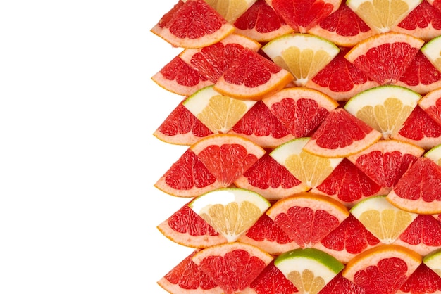 Fundo de fatias de pomelo e toranja