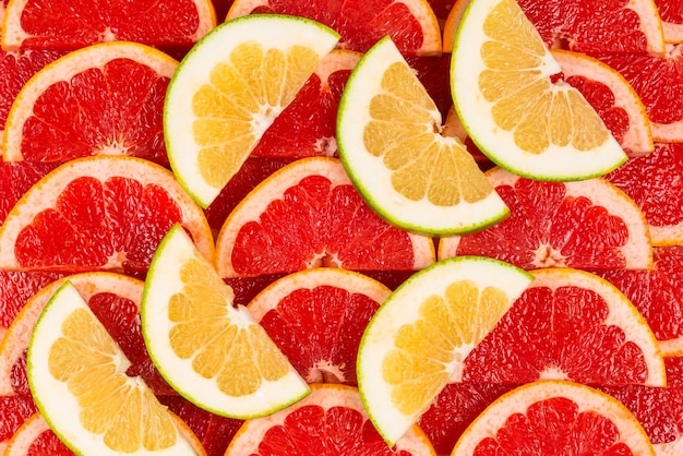 Fundo de fatias de pomelo e toranja