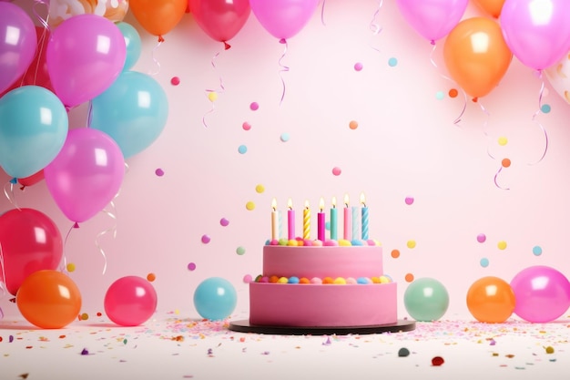 Fundo de feliz aniversário com espaço de cópia