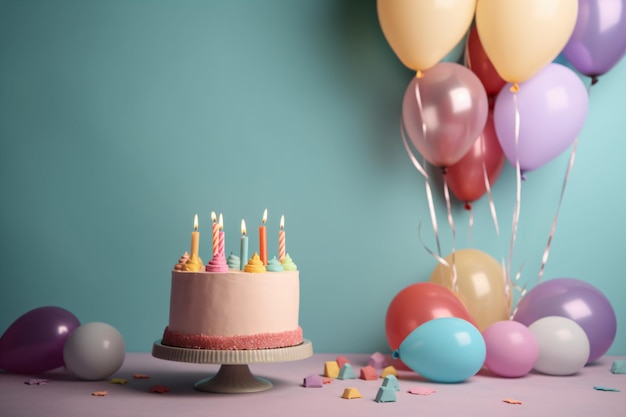 Fundo de feliz aniversário com espaço de cópia