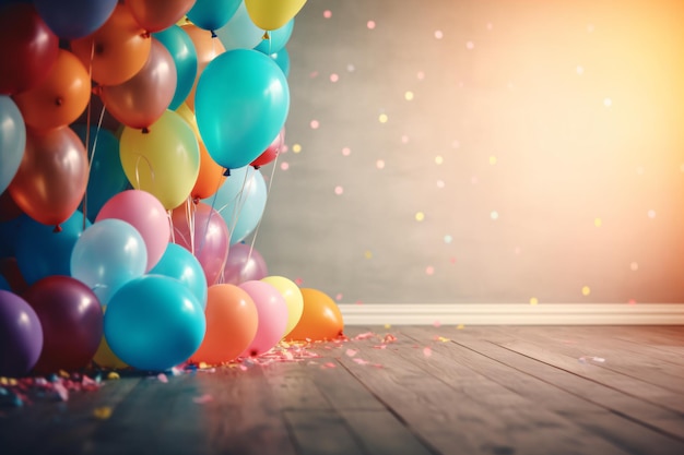 Fundo de feliz aniversário com espaço de cópia