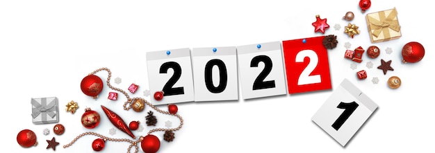 Fundo de feliz ano novo. Comece no ano de 2022.