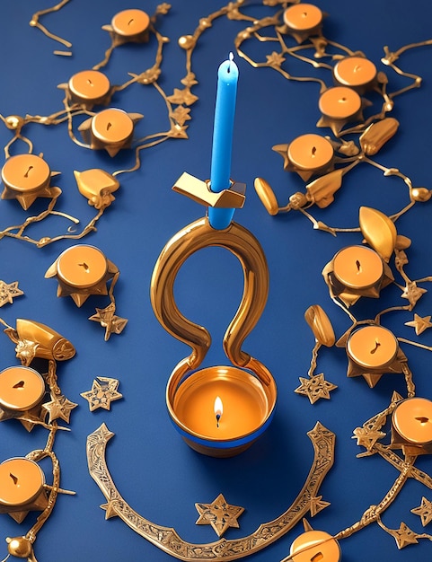 Fundo de feriado de celebração da tradição de Hanukkah