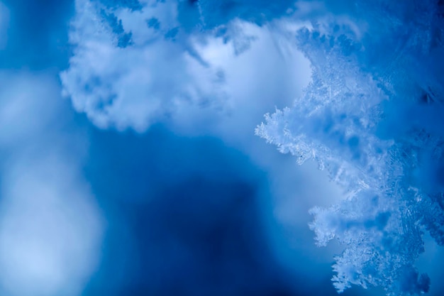 Fundo de flocos de neve azul neve para sua inscrição
