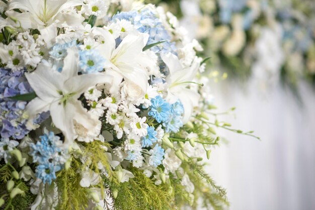 fundo de flor de casamento branco