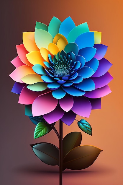 Fundo de flor de papel colorido