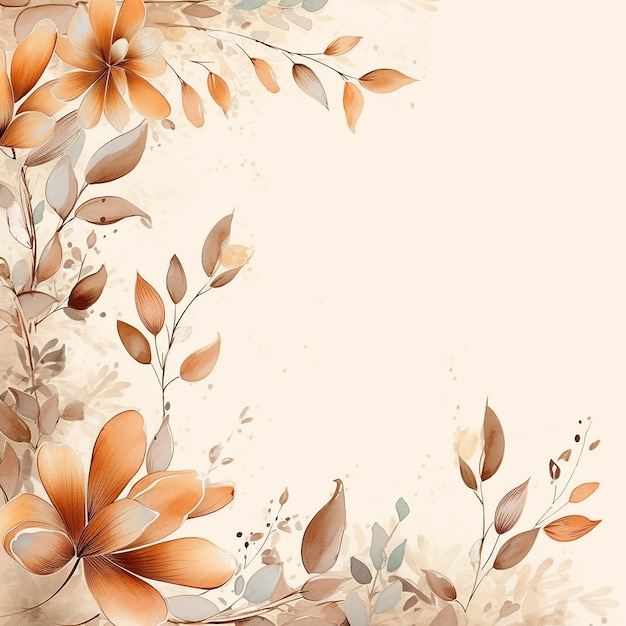 Fundo de flor floral em aquarela