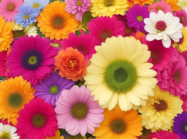 fundo de flores coloridas diferentes