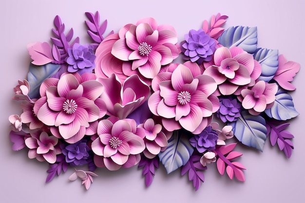 Fundo de flores de corte roxo