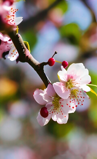 Foto fundo de flores de flor de cerejeira