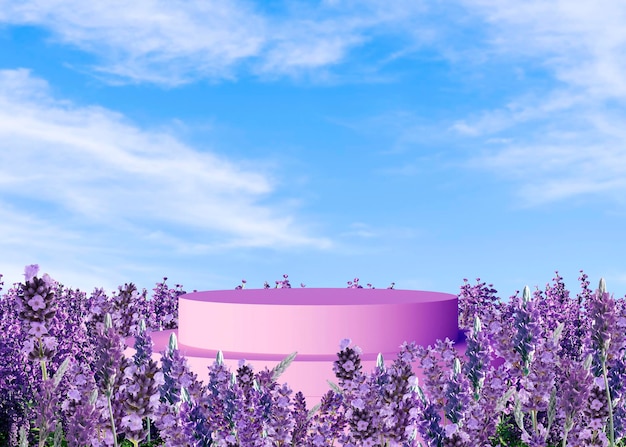 Fundo de flores de lavanda